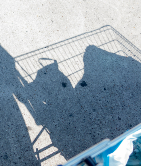 Shadow of a caddy